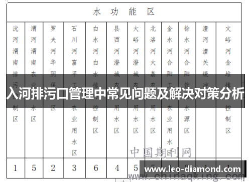 入河排污口管理中常见问题及解决对策分析